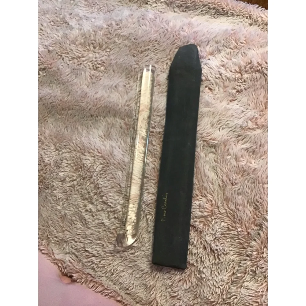 Pierre Cardin Clear Ruler with Black Case Stationery